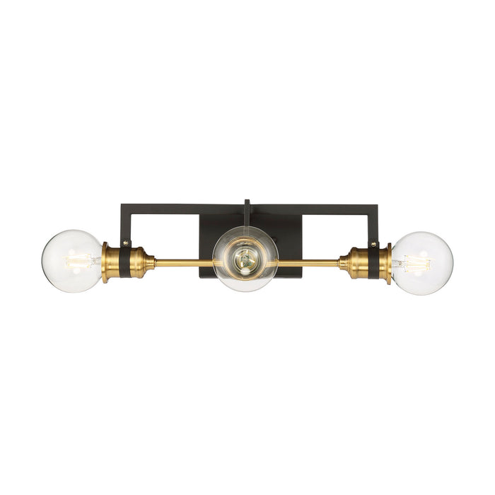 Myhouse Lighting Nuvo Lighting - 60-6973 - Three Light Vanity - Intention - Warm Brass / Black