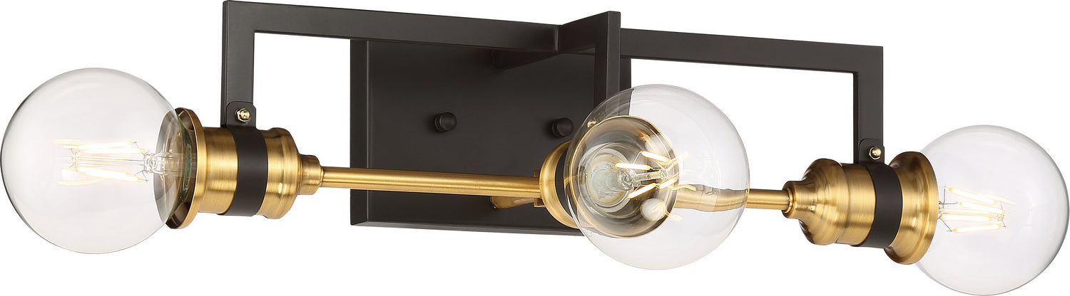 Myhouse Lighting Nuvo Lighting - 60-6973 - Three Light Vanity - Intention - Warm Brass / Black