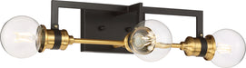 Myhouse Lighting Nuvo Lighting - 60-6973 - Three Light Vanity - Intention - Warm Brass / Black