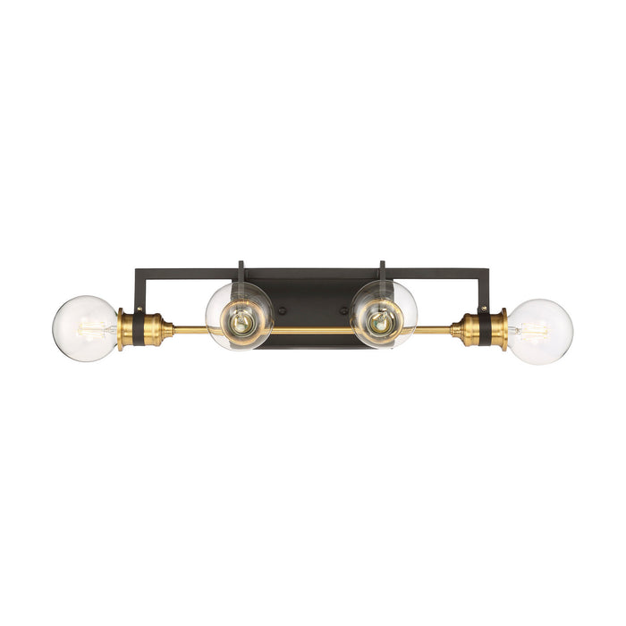 Myhouse Lighting Nuvo Lighting - 60-6974 - Four Light Vanity - Intention - Warm Brass / Black