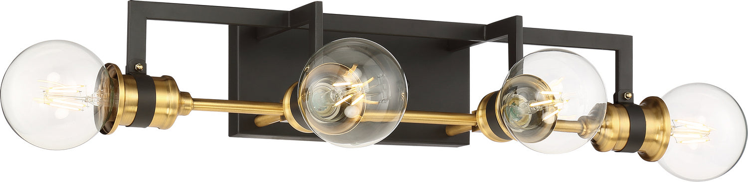 Myhouse Lighting Nuvo Lighting - 60-6974 - Four Light Vanity - Intention - Warm Brass / Black