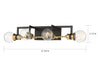 Myhouse Lighting Nuvo Lighting - 60-6974 - Four Light Vanity - Intention - Warm Brass / Black