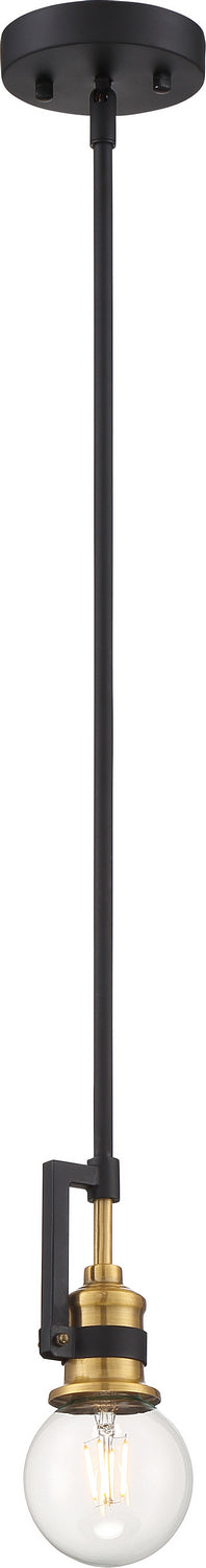 Myhouse Lighting Nuvo Lighting - 60-6975 - One Light Mini Pendant - Intention - Warm Brass / Black