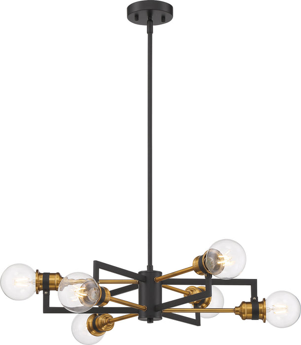 Myhouse Lighting Nuvo Lighting - 60-6976 - Six Light Chandelier - Intention - Warm Brass / Black