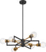 Myhouse Lighting Nuvo Lighting - 60-6976 - Six Light Chandelier - Intention - Warm Brass / Black