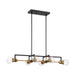 Myhouse Lighting Nuvo Lighting - 60-6977 - Six Light Island Pendant - Intention - Warm Brass / Black