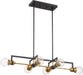 Myhouse Lighting Nuvo Lighting - 60-6977 - Six Light Island Pendant - Intention - Warm Brass / Black