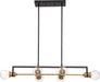 Myhouse Lighting Nuvo Lighting - 60-6977 - Six Light Island Pendant - Intention - Warm Brass / Black