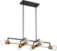 Myhouse Lighting Nuvo Lighting - 60-6977 - Six Light Island Pendant - Intention - Warm Brass / Black