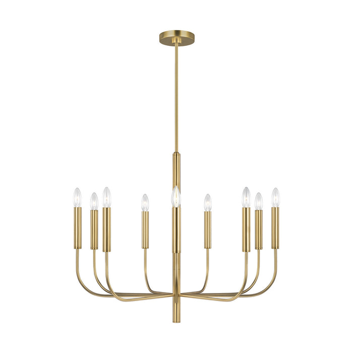 Myhouse Lighting Visual Comfort Studio - EC1009BBS - Nine Light Chandelier - Brianna - Burnished Brass