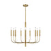 Myhouse Lighting Visual Comfort Studio - EC1009BBS - Nine Light Chandelier - Brianna - Burnished Brass