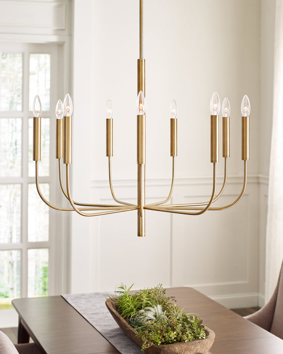 Myhouse Lighting Visual Comfort Studio - EC1009BBS - Nine Light Chandelier - Brianna - Burnished Brass