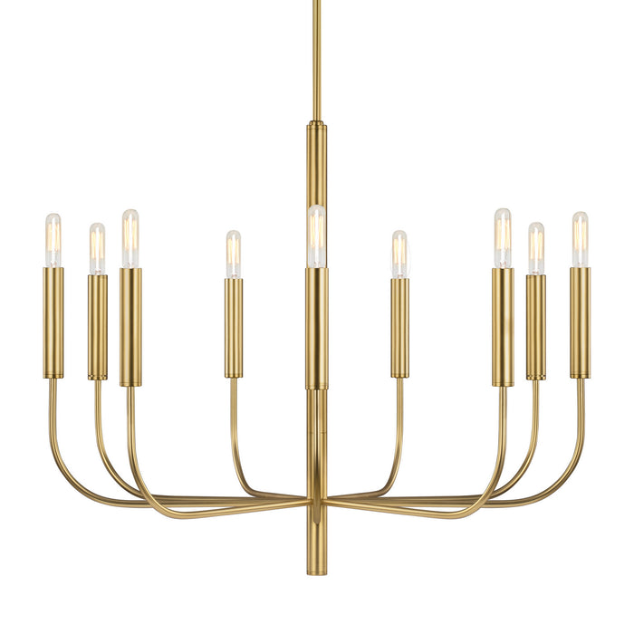 Myhouse Lighting Visual Comfort Studio - EC1009BBS - Nine Light Chandelier - Brianna - Burnished Brass