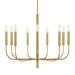 Myhouse Lighting Visual Comfort Studio - EC1009BBS - Nine Light Chandelier - Brianna - Burnished Brass