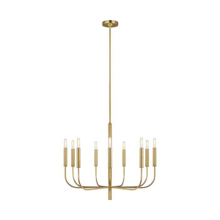 Myhouse Lighting Visual Comfort Studio - EC1009BBS - Nine Light Chandelier - Brianna - Burnished Brass