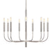 Myhouse Lighting Visual Comfort Studio - EC1009PN - Nine Light Chandelier - Brianna - Polished Nickel