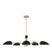 Myhouse Lighting Visual Comfort Studio - EC1025MBK - Five Light Chandelier - Jane - Midnight Black