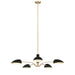 Myhouse Lighting Visual Comfort Studio - EC1025MBK - Five Light Chandelier - Jane - Midnight Black