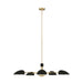 Myhouse Lighting Visual Comfort Studio - EC1025MBK - Five Light Chandelier - Jane - Midnight Black