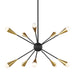 Myhouse Lighting Visual Comfort Studio - EC10310MBK - Ten Light Chandelier - Jax - Midnight Black