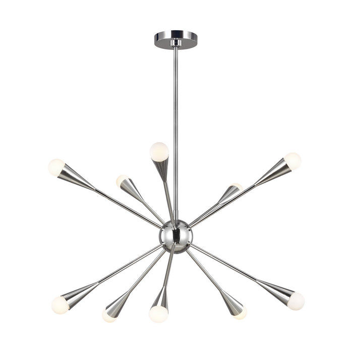 Myhouse Lighting Visual Comfort Studio - EC10310PN - Ten Light Chandelier - Jax - Polished Nickel