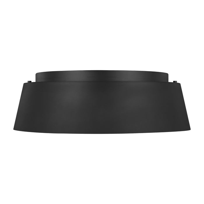 Myhouse Lighting Visual Comfort Studio - EF1003MBK - Three Light Flush Mount - Asher - Midnight Black