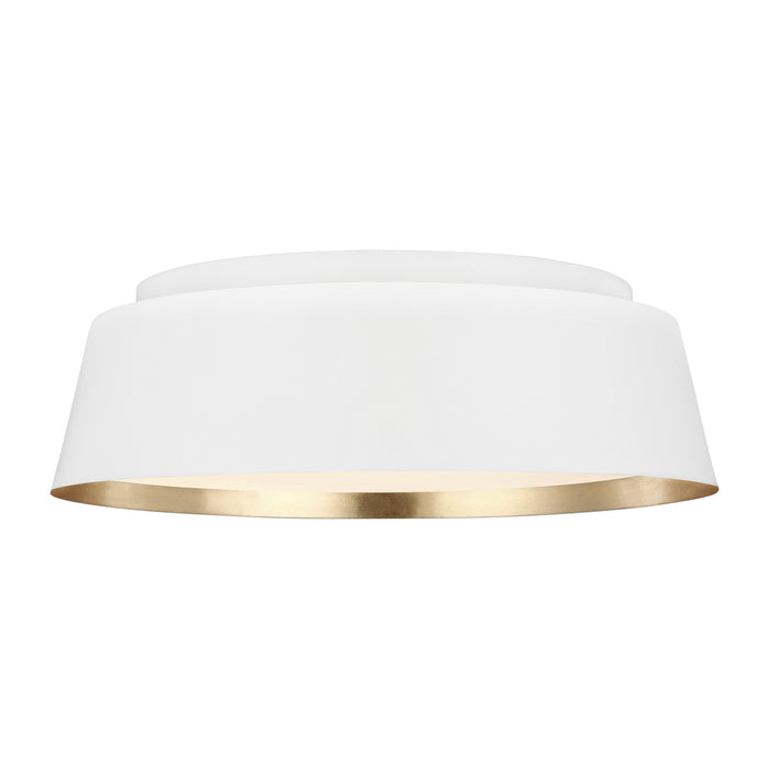 Myhouse Lighting Visual Comfort Studio - EF1003MWT - Three Light Flush Mount - Asher - Matte White