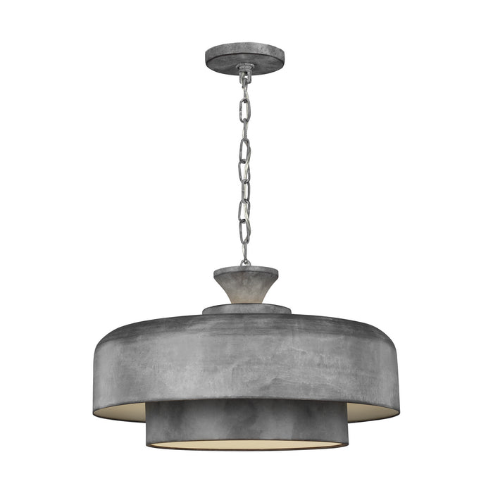 Myhouse Lighting Visual Comfort Studio - EP1001WGV - One Light Pendant - Haymarket - Weathered Galvanized