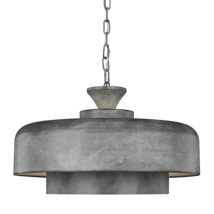 Myhouse Lighting Visual Comfort Studio - EP1001WGV - One Light Pendant - Haymarket - Weathered Galvanized