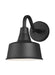 Myhouse Lighting Visual Comfort Studio - 8537401-12/T - One Light Outdoor Wall Lantern - Barn Light - Black