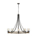 Myhouse Lighting Visual Comfort Studio - F3137/10DWK/SGM - Ten Light Chandelier - Angelo - Distressed Weathered Oak / Slate Grey Metal