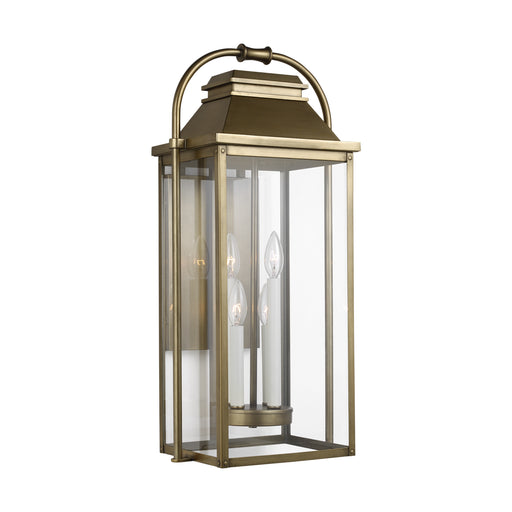 Myhouse Lighting Visual Comfort Studio - OL13202PDB - Four Light Lantern - Wellsworth - Painted Distressed Brass