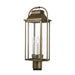 Myhouse Lighting Visual Comfort Studio - OL13207PDB - Three Light Post Lantern - Wellsworth - Painted Distressed Brass