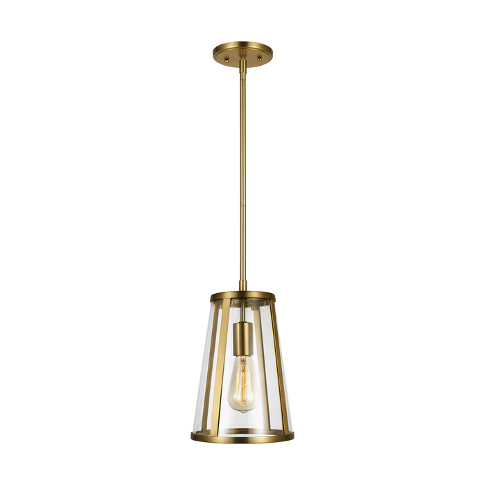 Myhouse Lighting Visual Comfort Studio - P1287BBS - One Light Pendant - Harrow - Burnished Brass