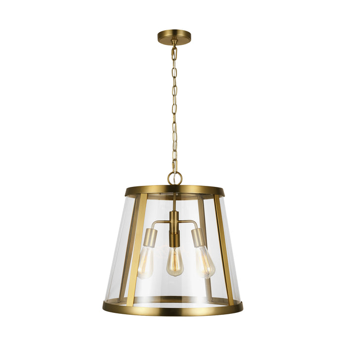 Myhouse Lighting Visual Comfort Studio - P1288BBS - Three Light Pendant - Harrow - Burnished Brass