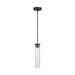 Myhouse Lighting Visual Comfort Studio - P1510DWK/SGM - One Light Pendant - Angelo - Distressed Weathered Oak / Slate Grey Metal