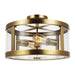 Myhouse Lighting Visual Comfort Studio - SF341BBS - Two Light Semi-Flush Mount - Harrow - Burnished Brass