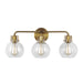 Myhouse Lighting Visual Comfort Studio - VS24403BBS - Three Light Vanity - Clara - Burnished Brass