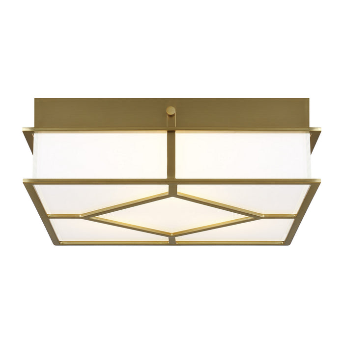 Myhouse Lighting Visual Comfort Studio - AF1063BBS - Three Light Flush Mount - Transom - Burnished Brass