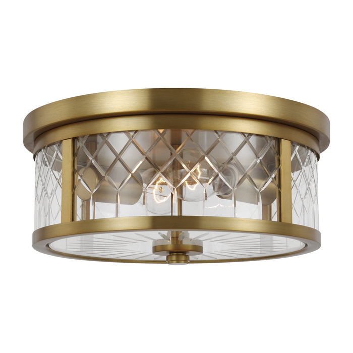 Myhouse Lighting Visual Comfort Studio - AF1072BBS - Two Light Flush Mount - Alec - Burnished Brass