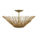 Myhouse Lighting Visual Comfort Studio - AF1083ADB - Three Light Flush Mount - Helios - Antique Gild