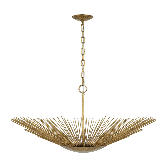 Myhouse Lighting Visual Comfort Studio - AP1084ADB - Four Light Pendant - Helios - Antique Gild