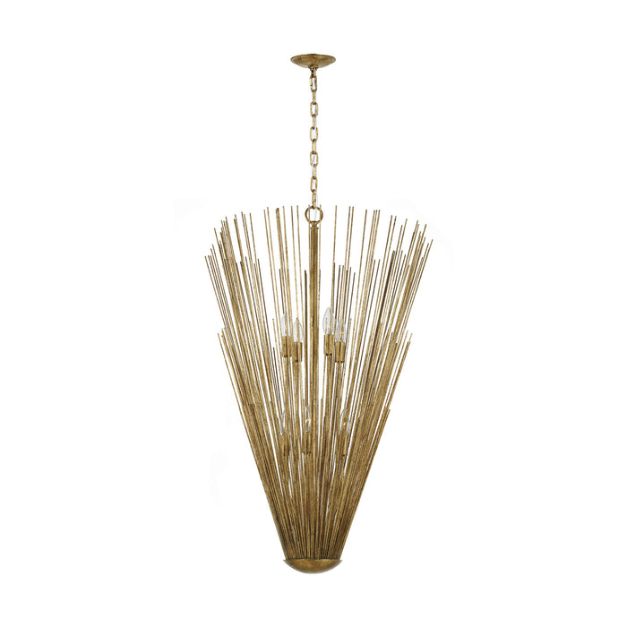 Myhouse Lighting Visual Comfort Studio - AP1158ADB - Eight Light Pendant - Helios - Antique Gild