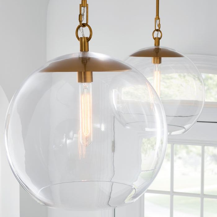 Myhouse Lighting Visual Comfort Studio - CP1041BBS - One Light Pendant - Atlantic - Burnished Brass