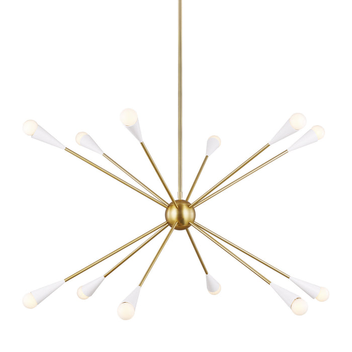 Myhouse Lighting Visual Comfort Studio - EC10312BBS - 12 Light Chandelier - Jax - Burnished Brass