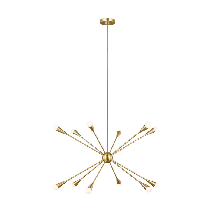 Myhouse Lighting Visual Comfort Studio - EC10312BBS - 12 Light Chandelier - Jax - Burnished Brass