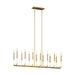 Myhouse Lighting Visual Comfort Studio - EC10614BBS - 14 Light Linear Chandelier - Brianna - Burnished Brass