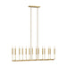 Myhouse Lighting Visual Comfort Studio - EC10614BBS - 14 Light Linear Chandelier - Brianna - Burnished Brass