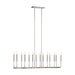 Myhouse Lighting Visual Comfort Studio - EC10614PN - 14 Light Linear Chandelier - Brianna - Polished Nickel