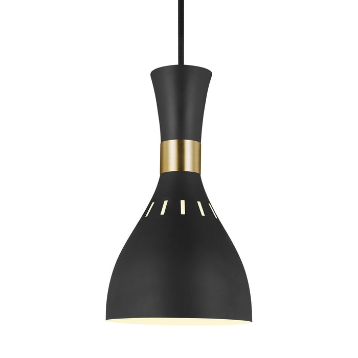 Myhouse Lighting Visual Comfort Studio - EP1141MBK - One Light Pendant - Joan - Midnight Black